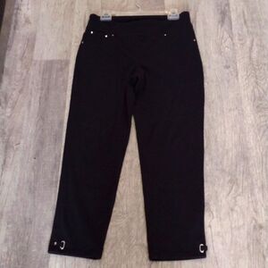 Ruby Rd. Black Stretch Dress ankle Pants Women's Size 10